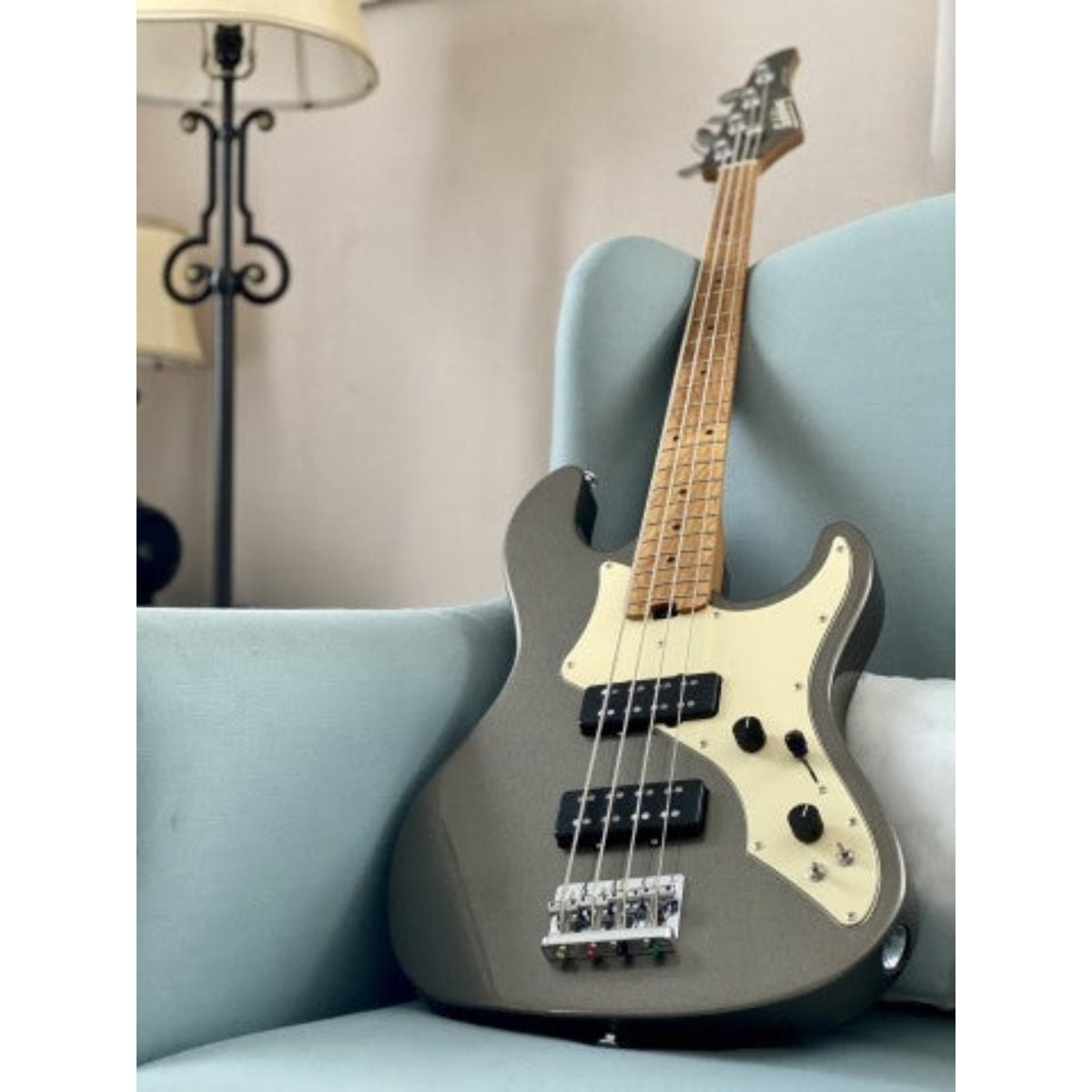 Đàn Guitar Bass Soloking MJ1, Roasted Maple Neck, Pewter Grey