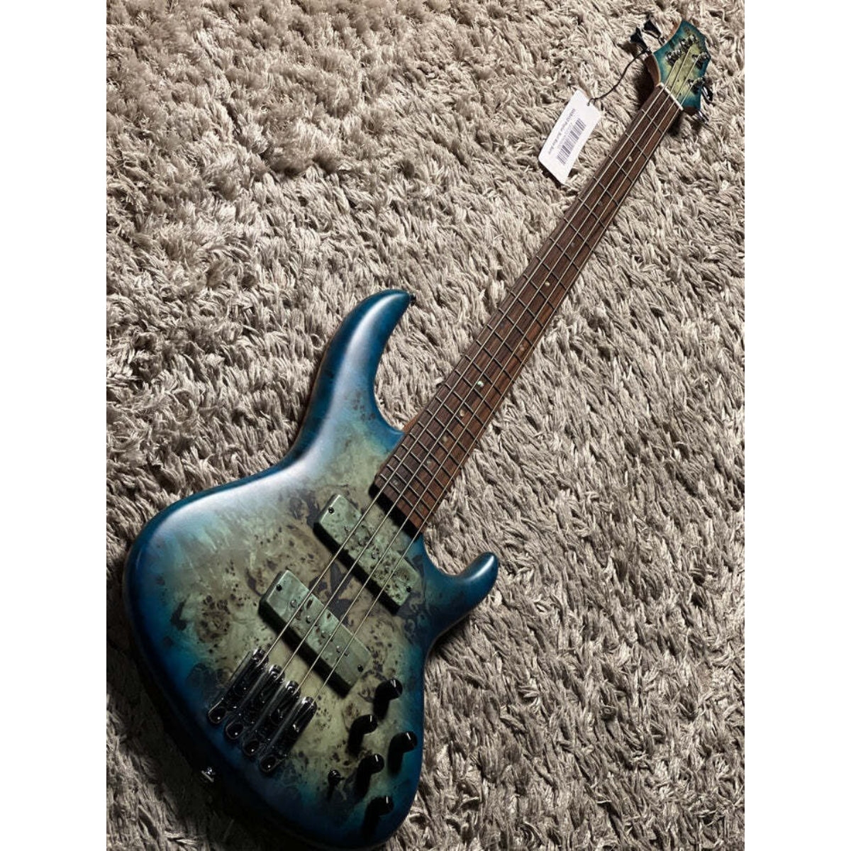 Đàn Guitar Bass Soloking SWB450 Artisan Bass, Poplar Burl Top, Cerulean Blue Burst
