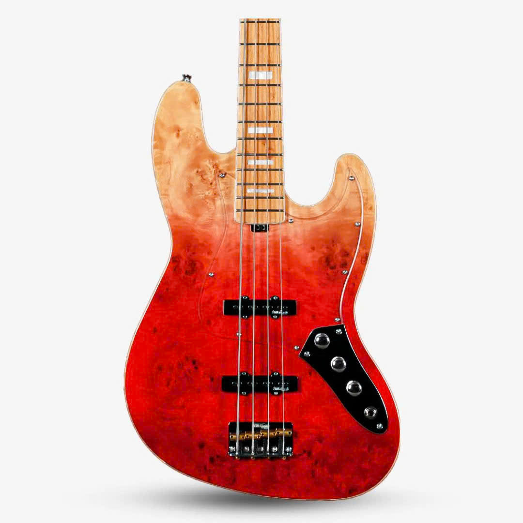 Đàn Guitar Bass Sqoe SJB700, Lave Red Fade