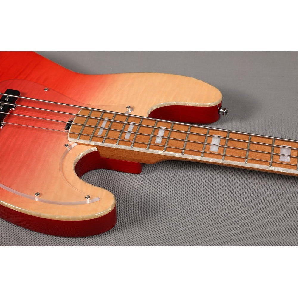 Đàn Guitar Bass Sqoe SJB800, Lava Red Fade