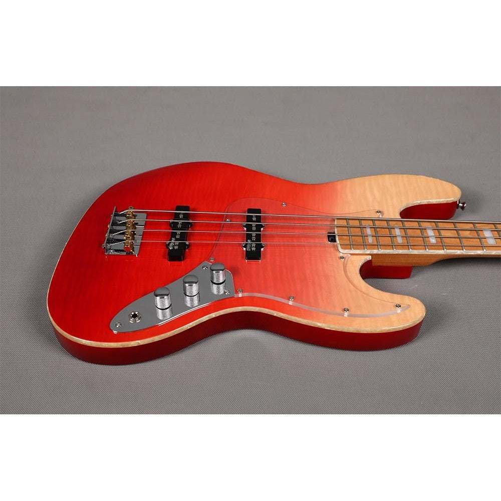 Đàn Guitar Bass Sqoe SJB800, Lava Red Fade