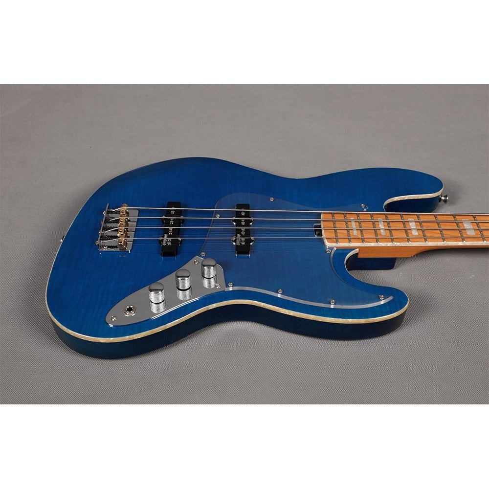Đàn Guitar Bass Sqoe SJB800, Transparent Indigo Blue
