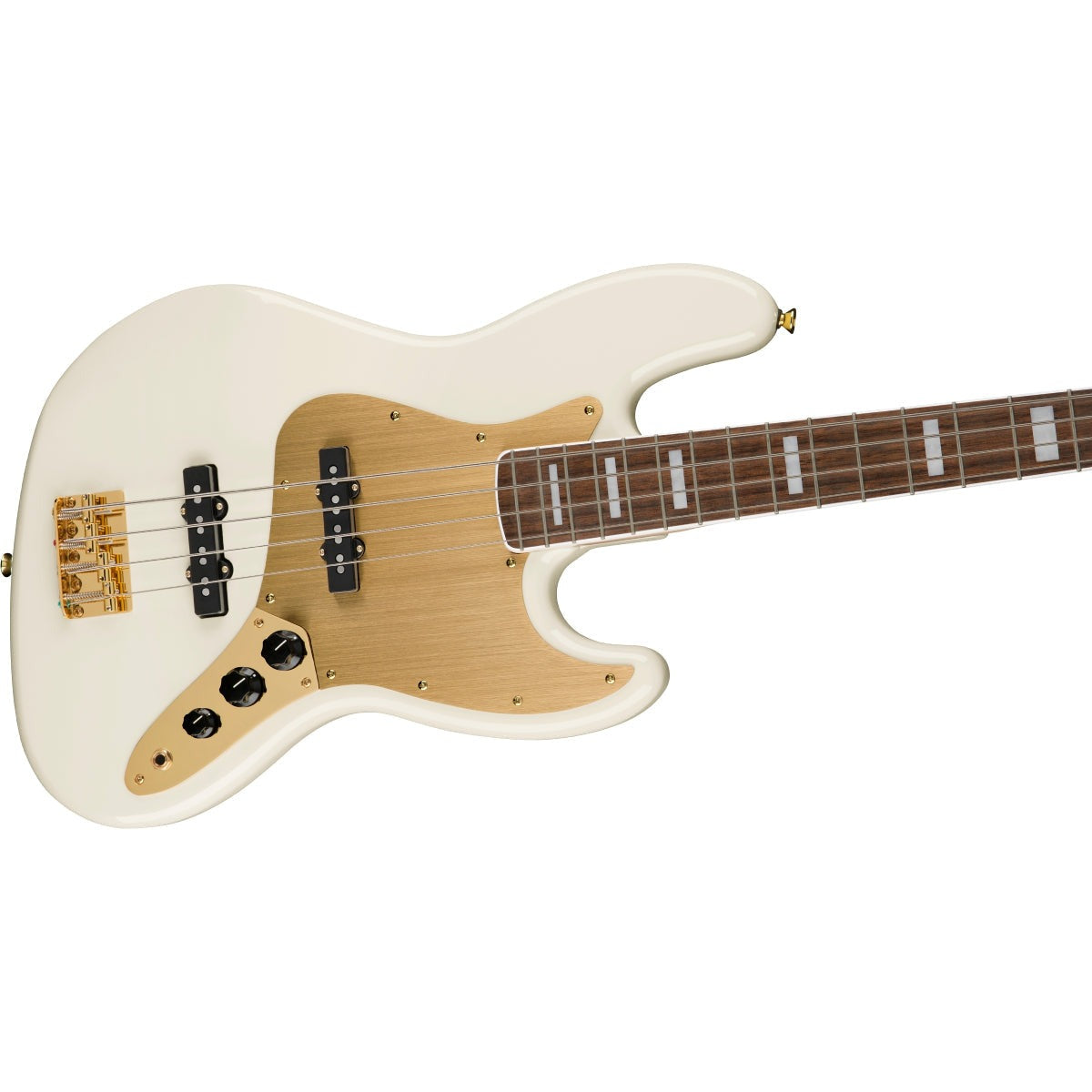 Đàn Guitar Bass Squier 40th Anniversary Jazz Bass Gold Edition, Olympic White