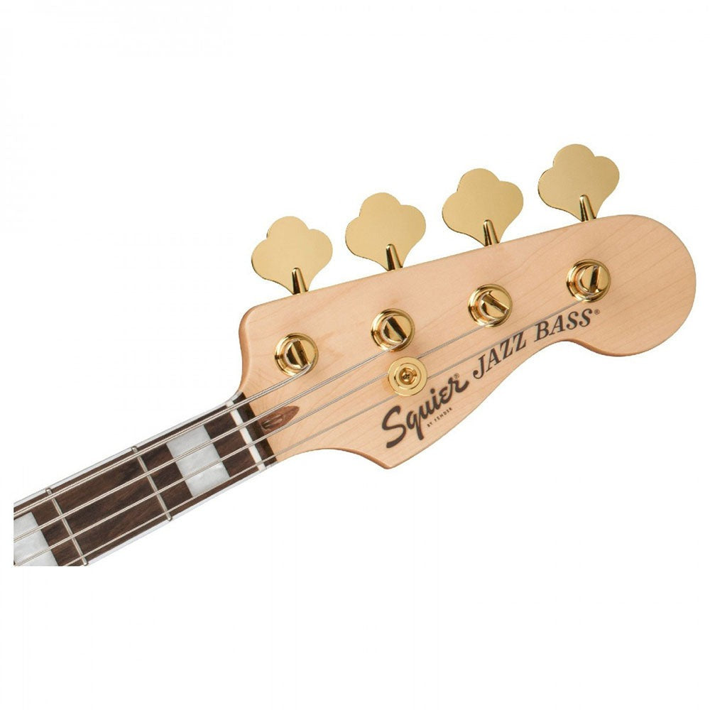 Đàn Guitar Bass Squier 40th Anniversary Jazz Bass Gold Edition, Ruby Red Metallic