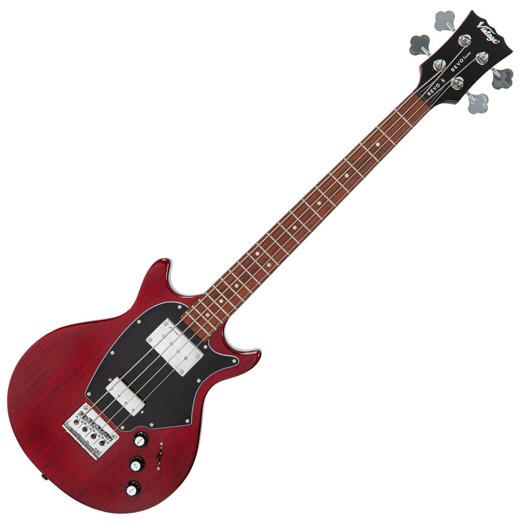 Đàn Guitar Bass Vintage REVO Series 'Callan', See Thru Cherry Red