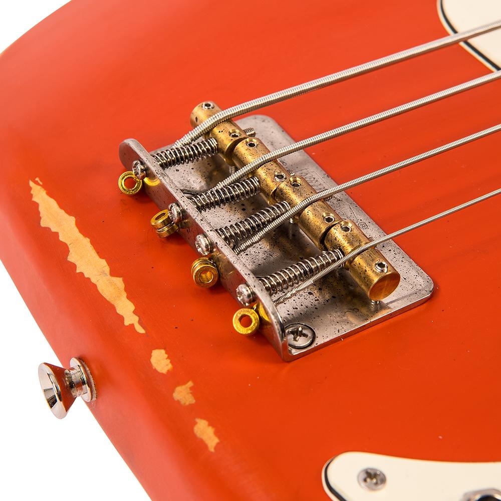 Đàn Guitar Bass Vintage V4 ICON, Distressed Firenza Red
