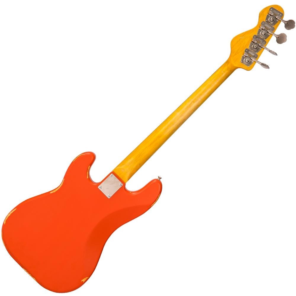 Đàn Guitar Bass Vintage V4 ICON, Distressed Firenza Red