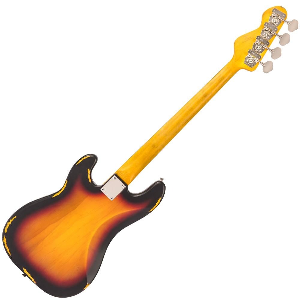 Đàn Guitar Bass Vintage V4 ICON, Distressed Sunset Sunburst