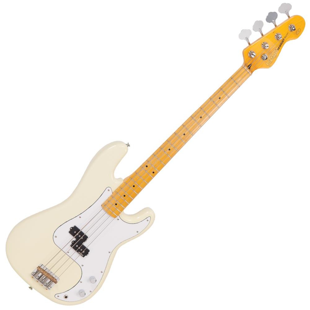 Đàn Guitar Bass Vintage V4 Reissued Maple Fingerboard, Vintage White