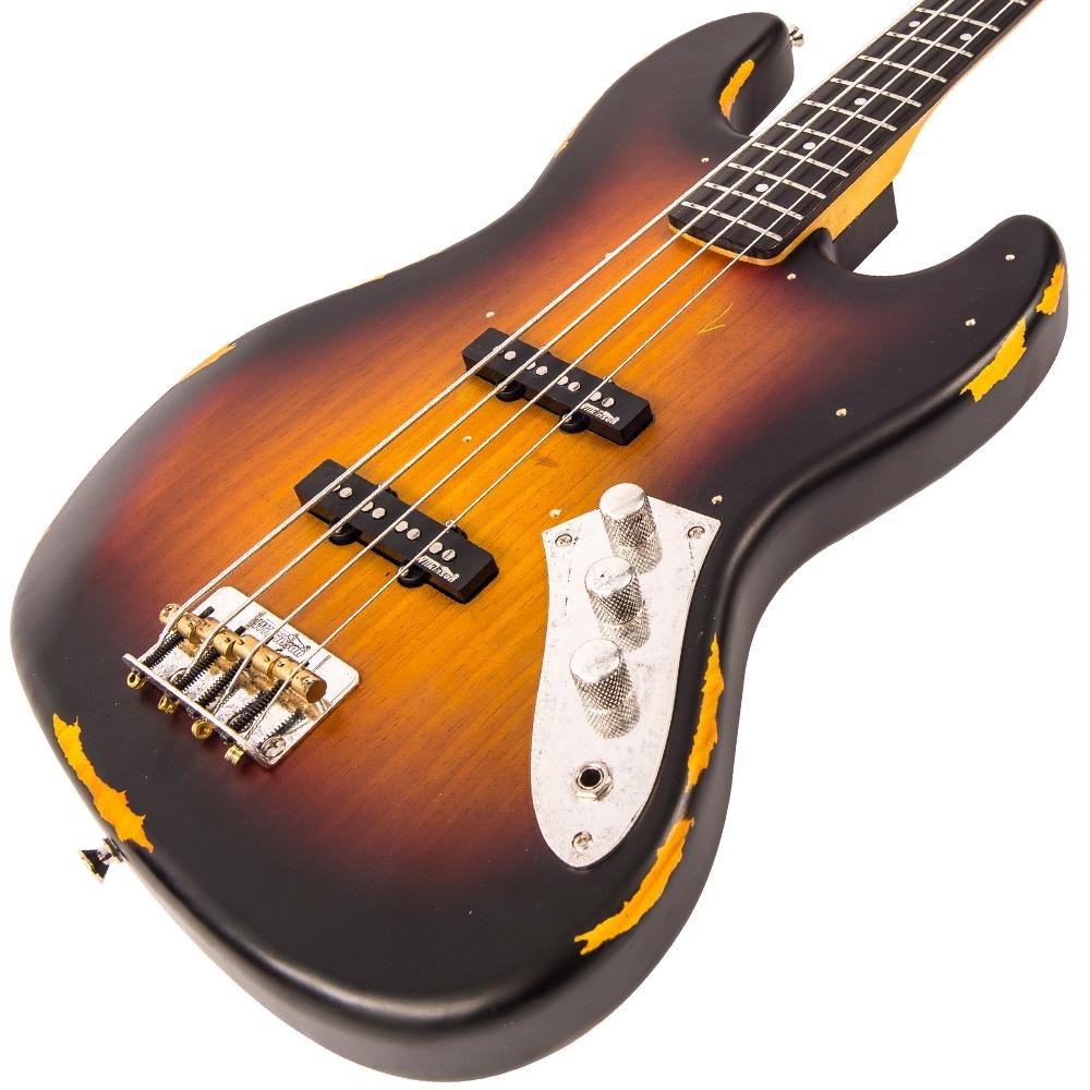 Đàn Guitar Bass Vintage VJ74 ICON, Distressed Sunset Sunburst