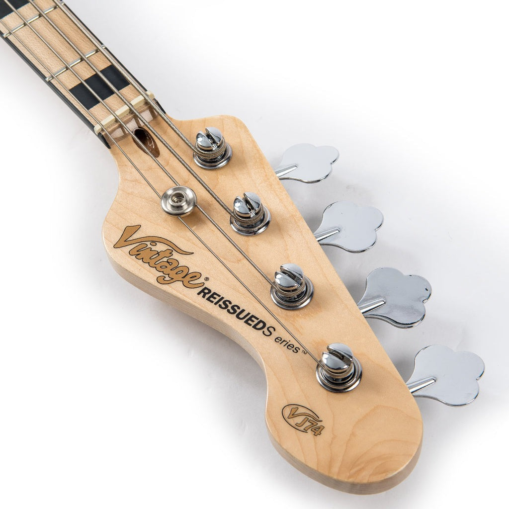 Đàn Guitar Bass Vintage VJ74 Reissued Maple Fingerboard, Natural Ash