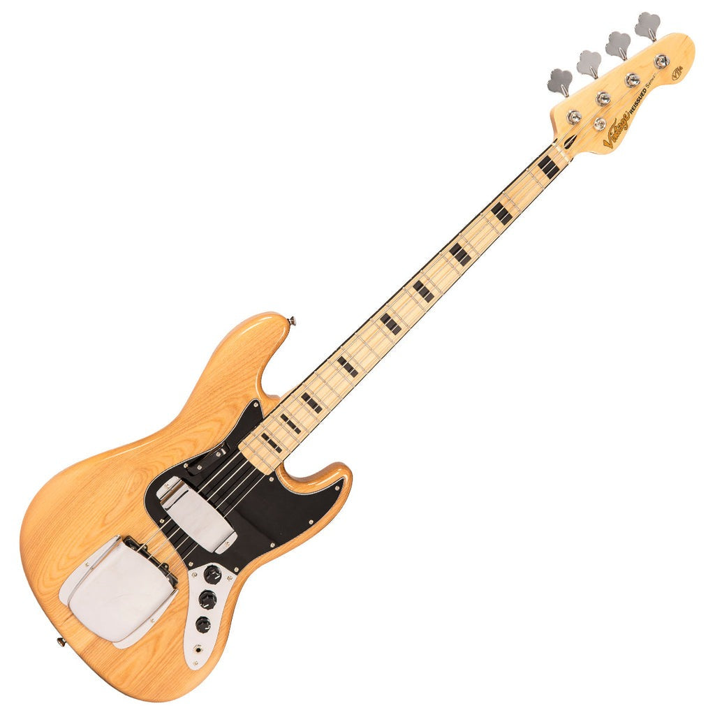 Đàn Guitar Bass Vintage VJ74 Reissued Maple Fingerboard, Natural Ash