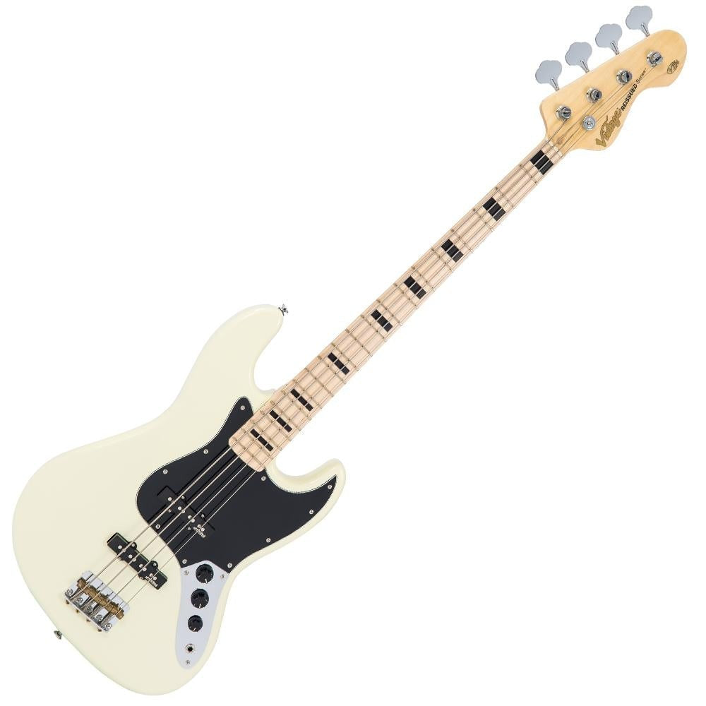 Đàn Guitar Bass Vintage VJ74 Reissued Maple Fingerboard, Vintage White