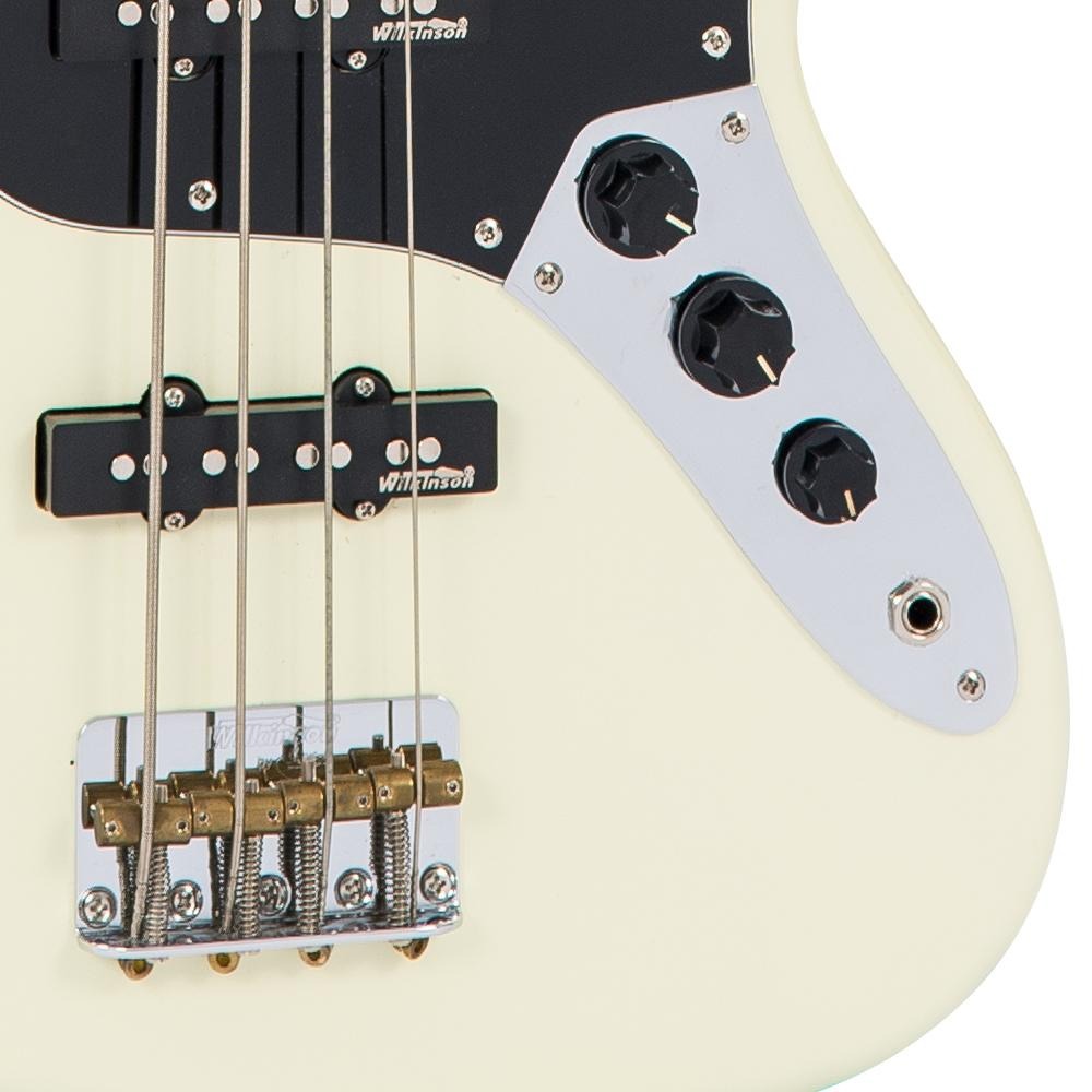 Đàn Guitar Bass Vintage VJ74 Reissued Maple Fingerboard, Vintage White