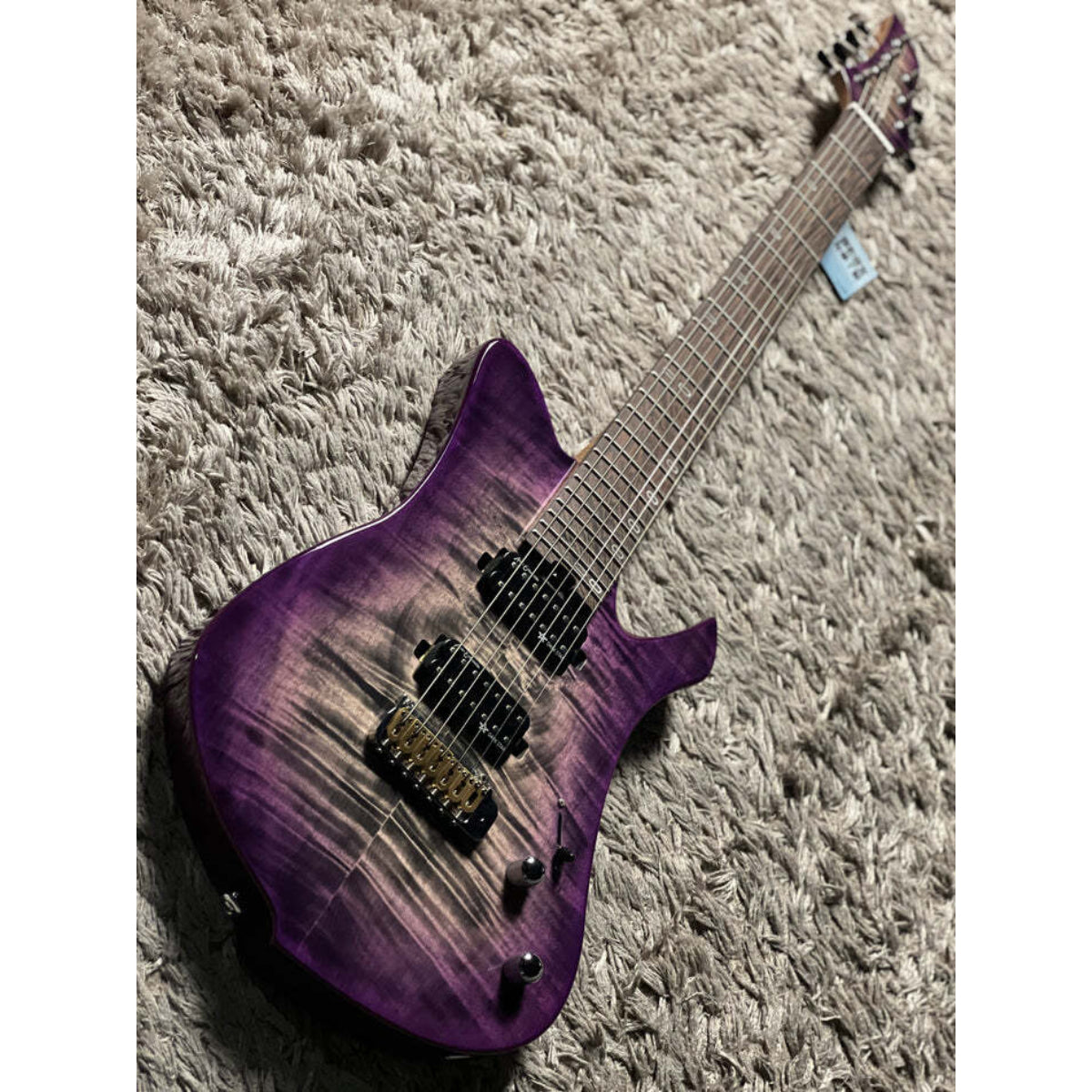 Đàn Guitar Điện 7 Dây Soloking EM7T FMN, Roasted Flame Maple Neck, Alan Entwistle Darkstar, Deep Purple Burst