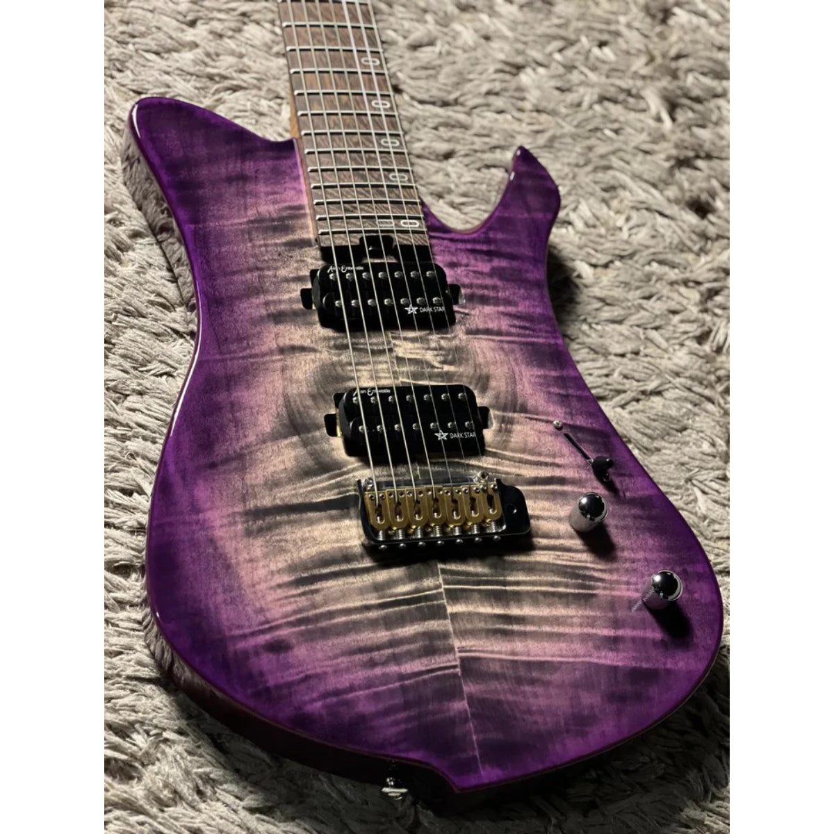 Đàn Guitar Điện 7 Dây Soloking EM7T FMN, Roasted Flame Maple Neck, Alan Entwistle Darkstar, Deep Purple Burst