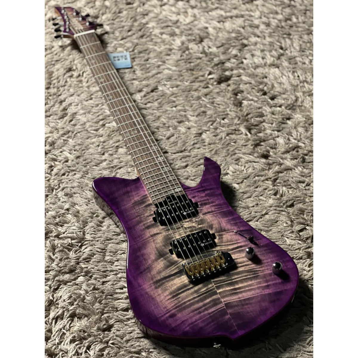 Đàn Guitar Điện 7 Dây Soloking EM7T FMN, Roasted Flame Maple Neck, Alan Entwistle Darkstar, Deep Purple Burst