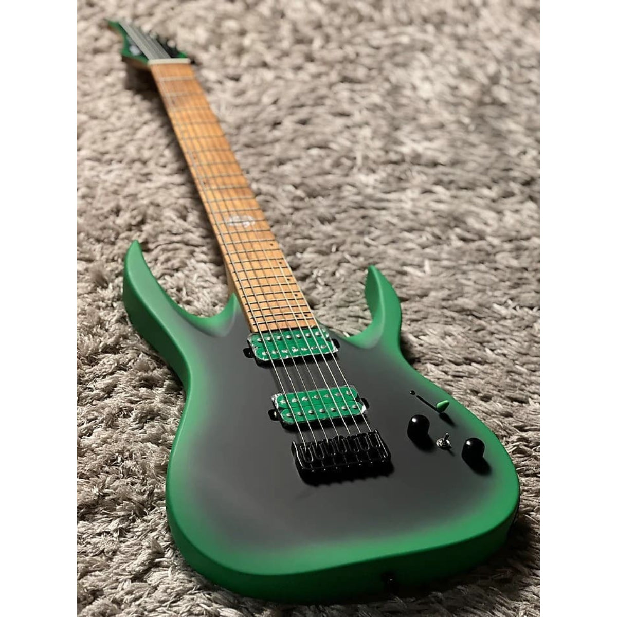 Đàn Guitar Điện 7 Dây Sqoe Đàn Guitar Điện Sqoe SEIB 7S, Satin Neon Green