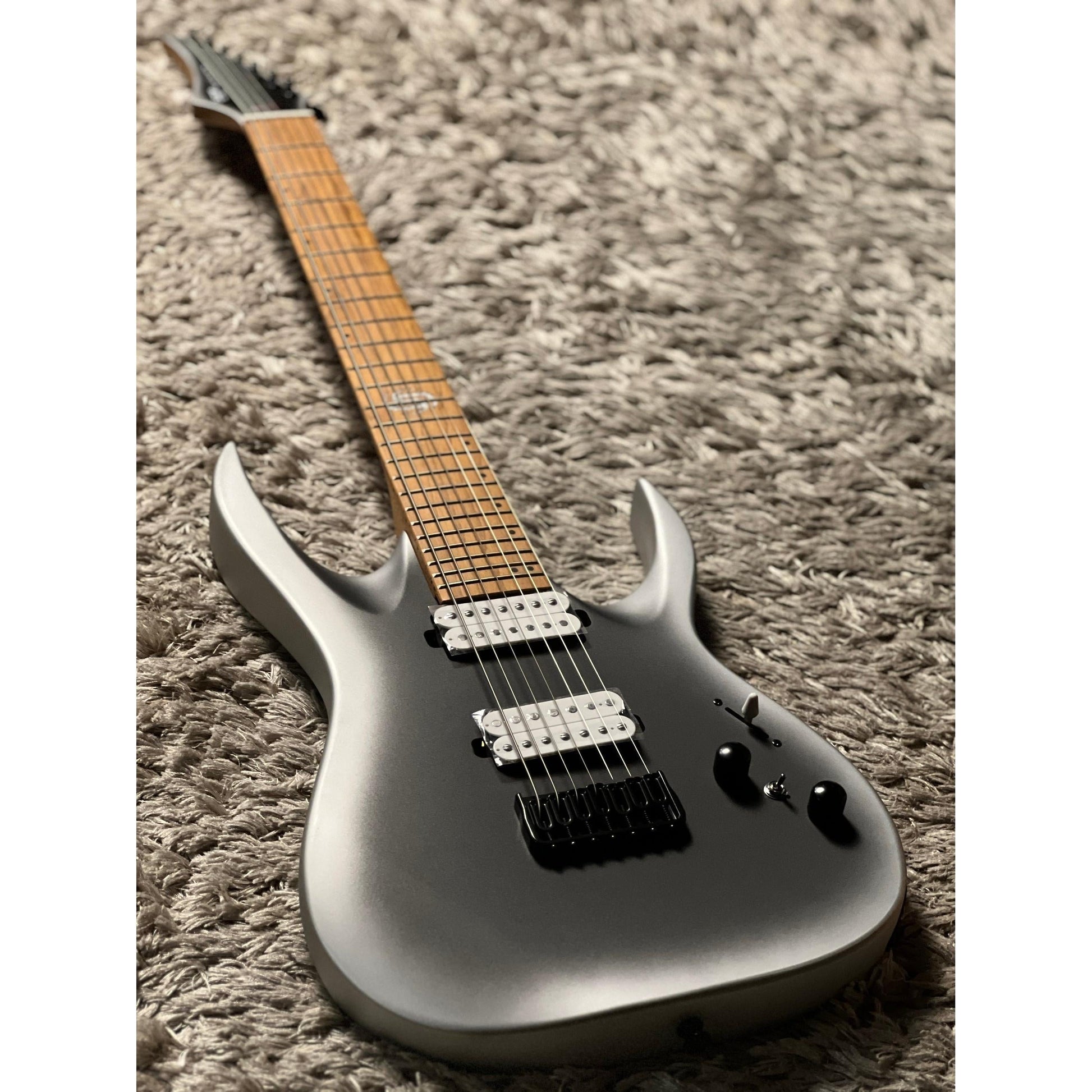 Đàn Guitar Điện 7 Dây Sqoe Đàn Guitar Điện Sqoe SEIB 7S, Satin Neon Silver