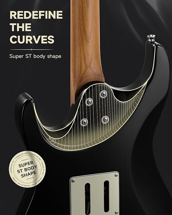 Đàn Guitar Điện Donner DST550 HSS, Roasted Maple Fingerboard