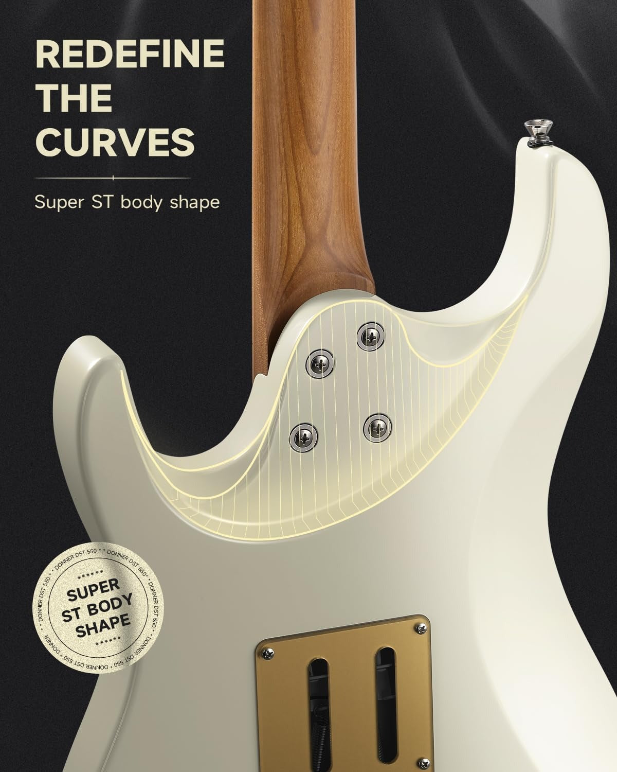Đàn Guitar Điện Donner DST550 HSS, Roasted Maple Fingerboard