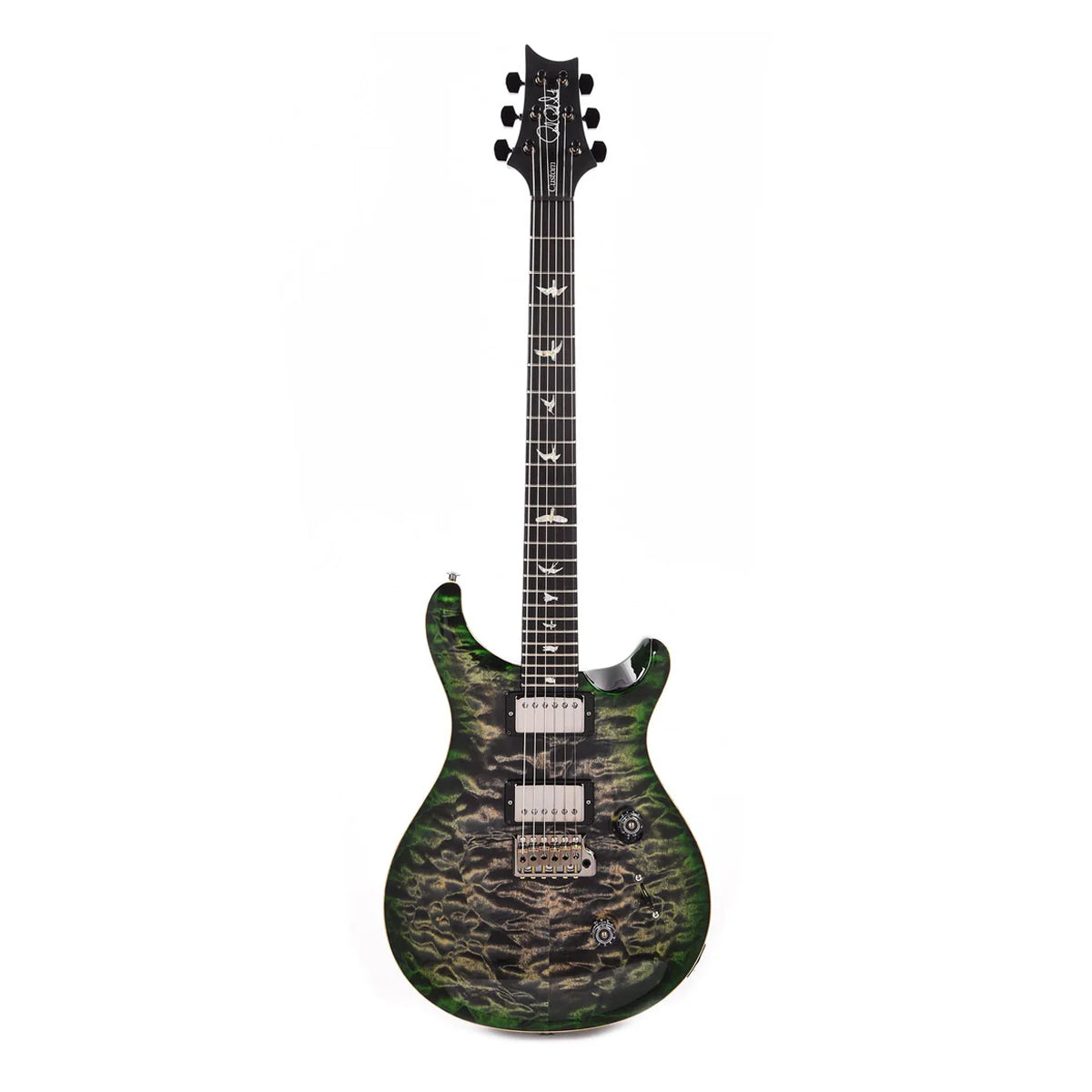 Đàn Guitar Điện PRS Custom 24 Wood Library 10 Top, Quilt Charcoal Jade Burst w/Case