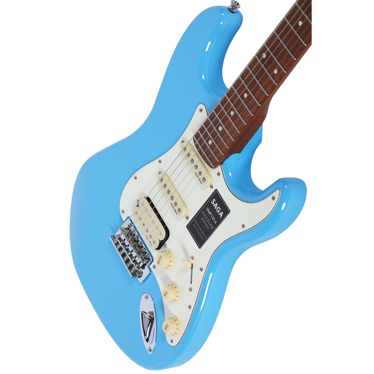Đàn Guitar Điện Saga Dazzles Series SMF1314 HSS, Roasted Maple Fingerboard, Blue