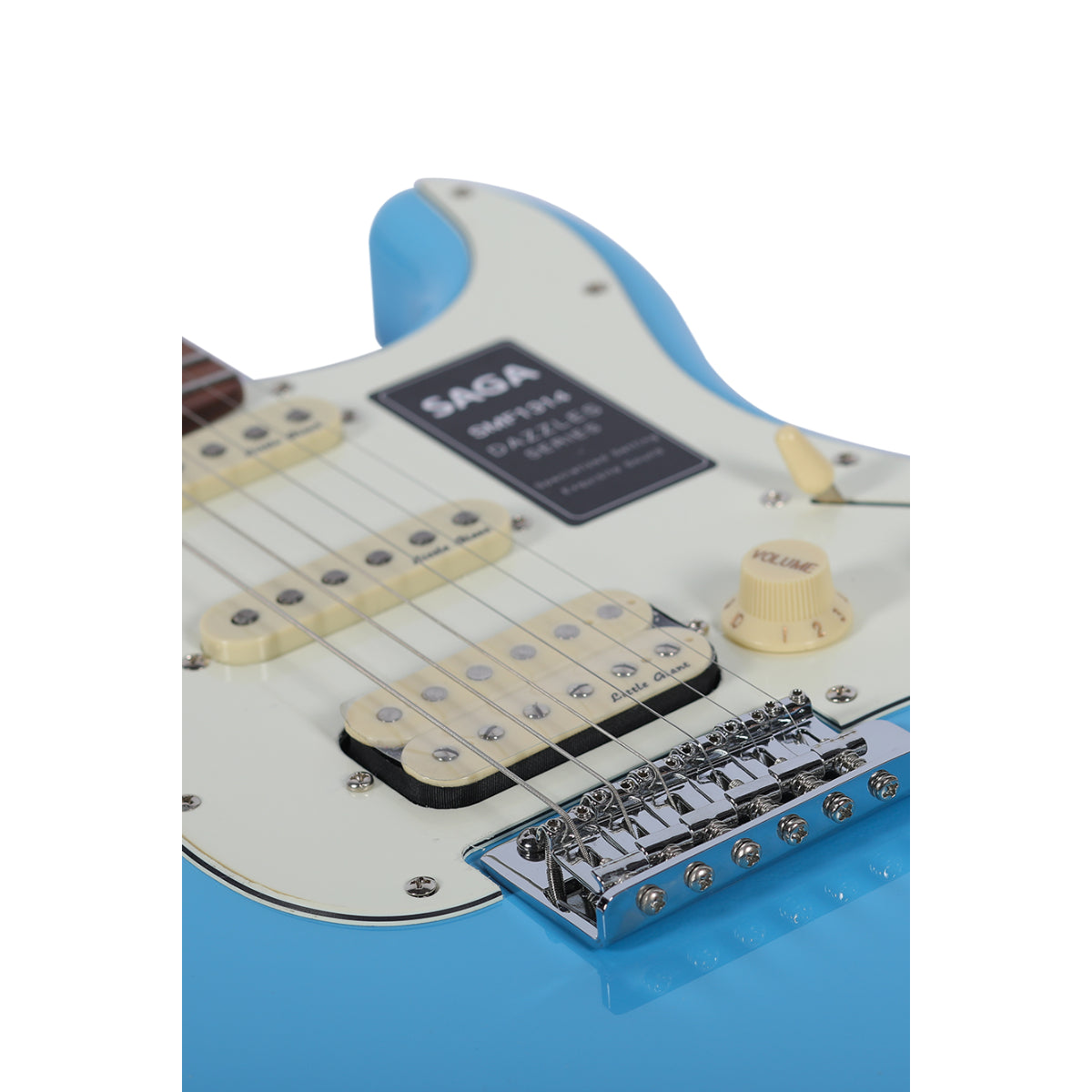 Đàn Guitar Điện Saga Dazzles Series SMF1314 HSS, Roasted Maple Fingerboard, Blue