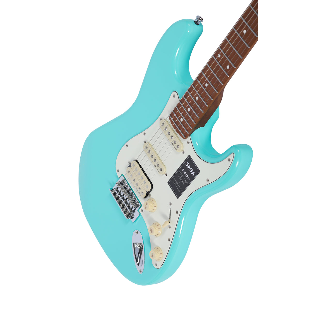 Đàn Guitar Điện Saga Dazzles Series SMF1314 HSS, Roasted Maple Fingerboard, Green