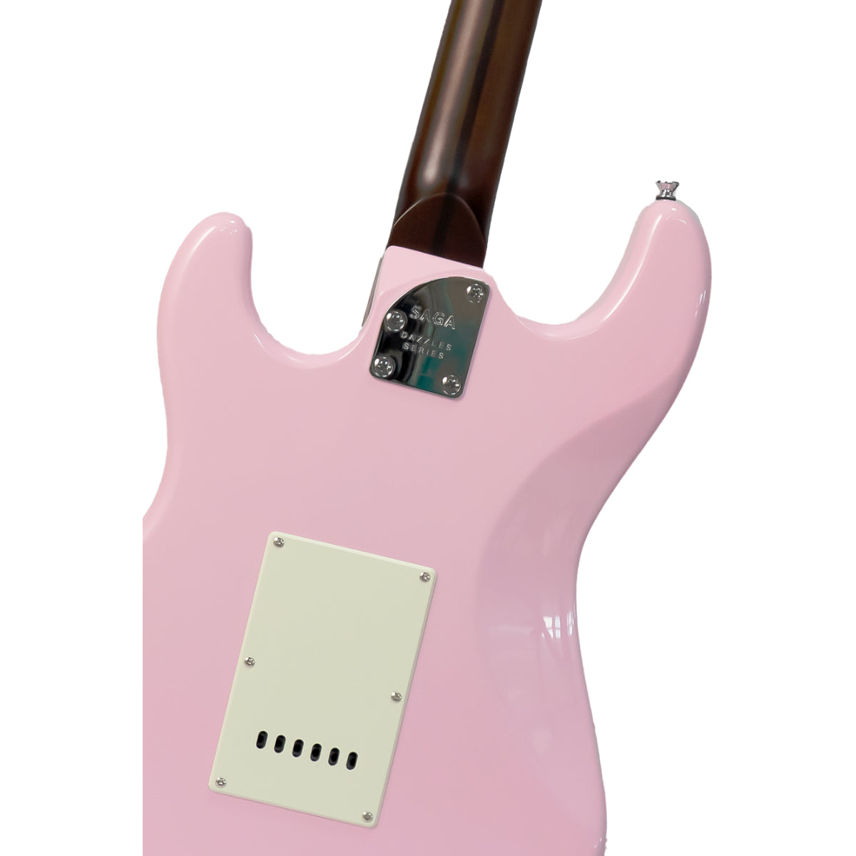 Đàn Guitar Điện Saga Dazzles Series SMF1314 SSS, Roasted Maple Fingerboard, Pink