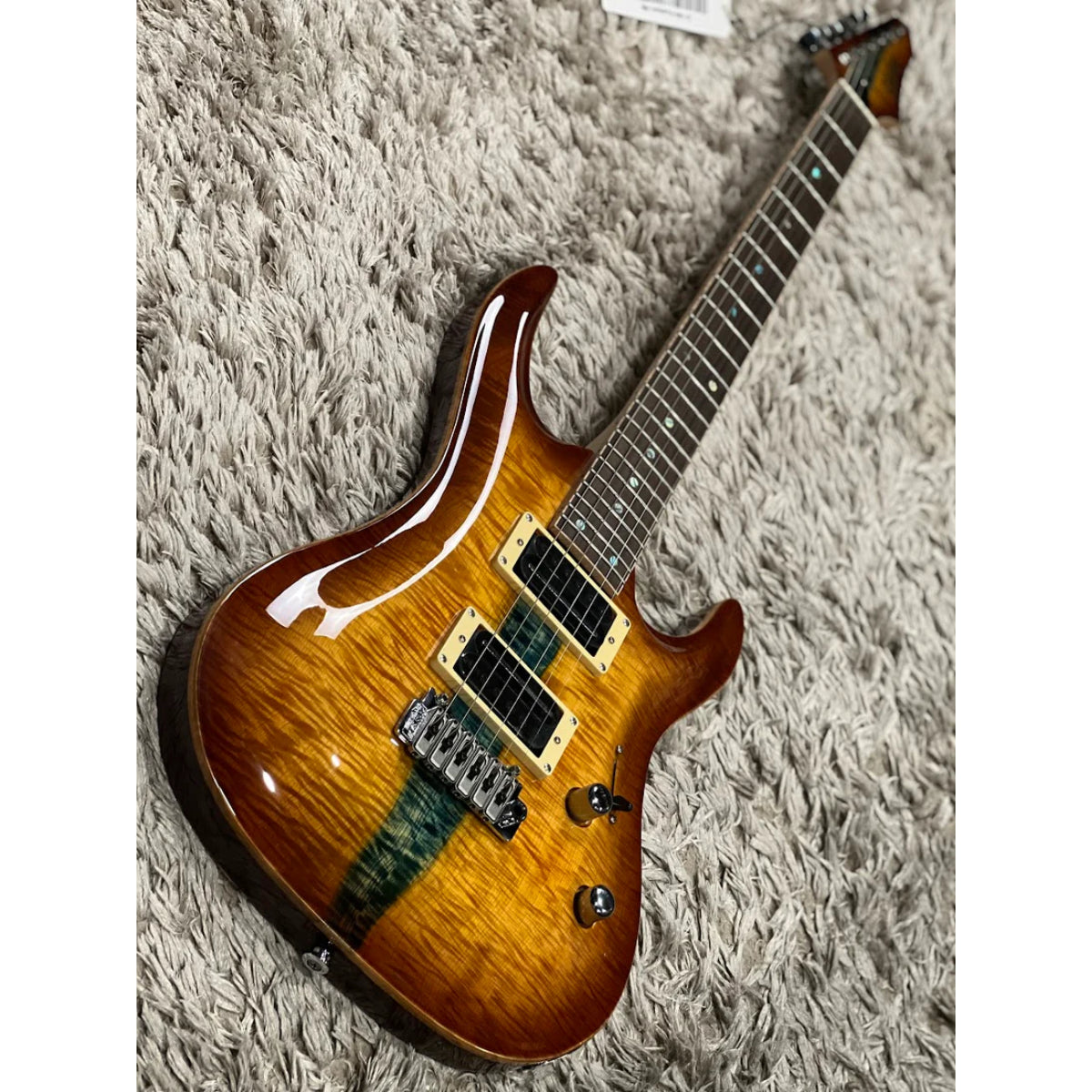 Đàn Guitar Điện Soloking E160 Custom Edge Series, Honeyburst with Blue Stripe
