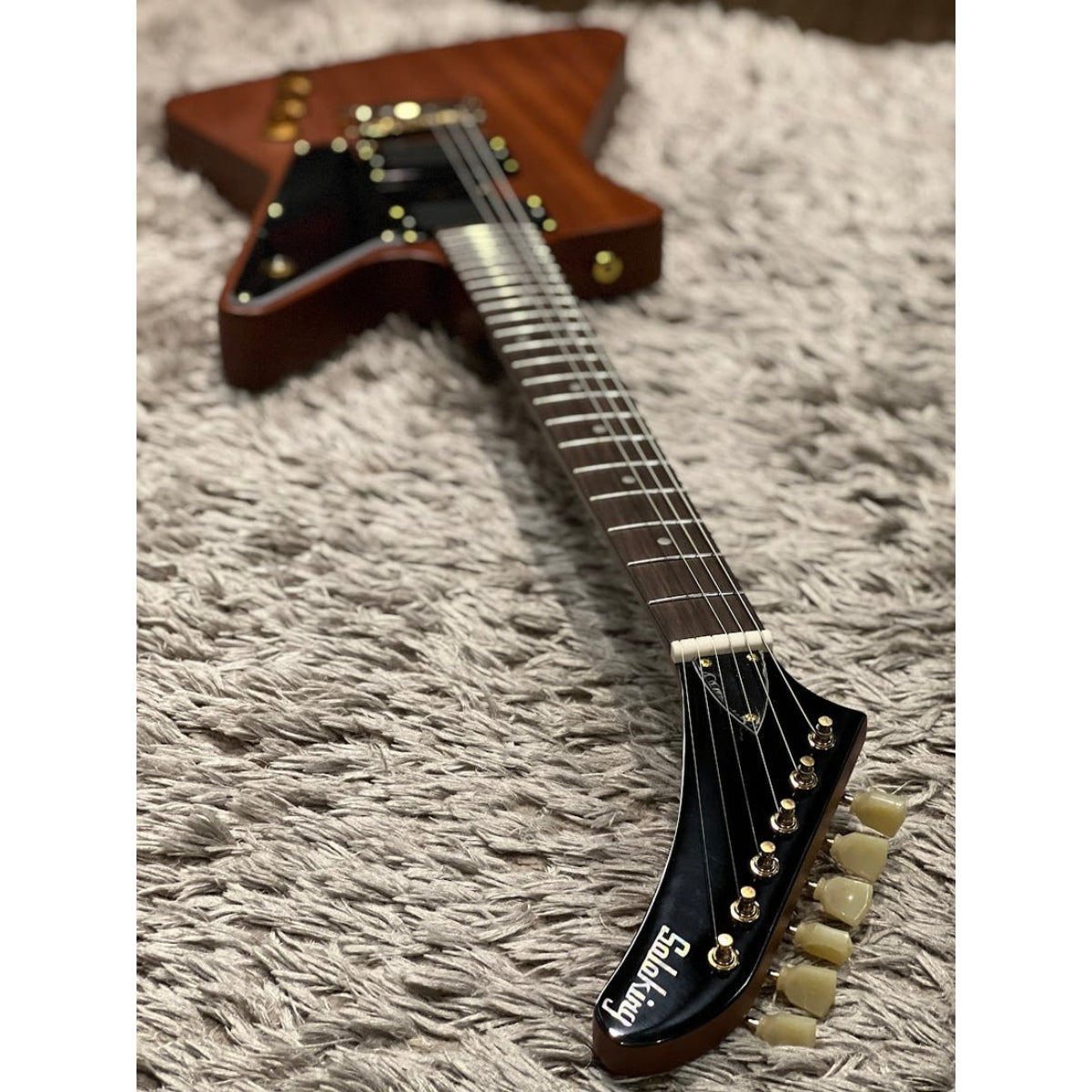 Đàn Guitar Điện Soloking EX 1958 Mahogany Tribute MOD, EMG Pickups, Gold Hardware, Walnut