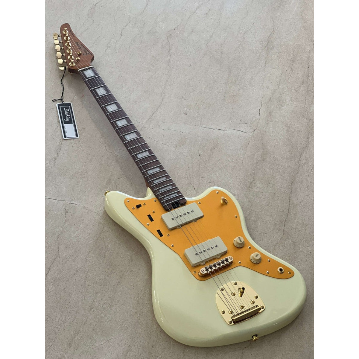 Đàn Guitar Điện Soloking JM40 Offset Deluxe, Gold Hardware, Olympic White