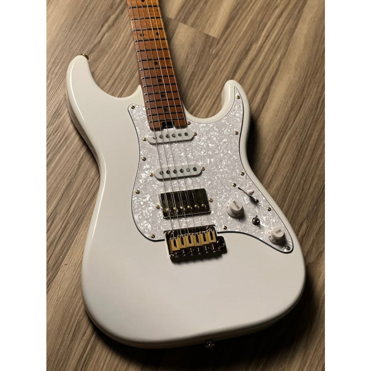 Đàn Guitar Điện Soloking MS11 Classic MKII, Gold Hardware, Roasted Maple FB, Olympic White