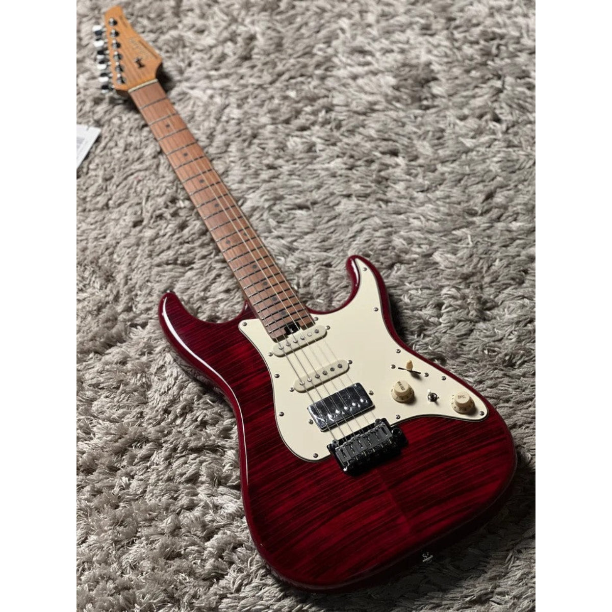 Đàn Guitar Điện Soloking MS11 Classic MKII, Roasted Maple FB, 5A Flame Top, Transparent Red Nafiri Special Run