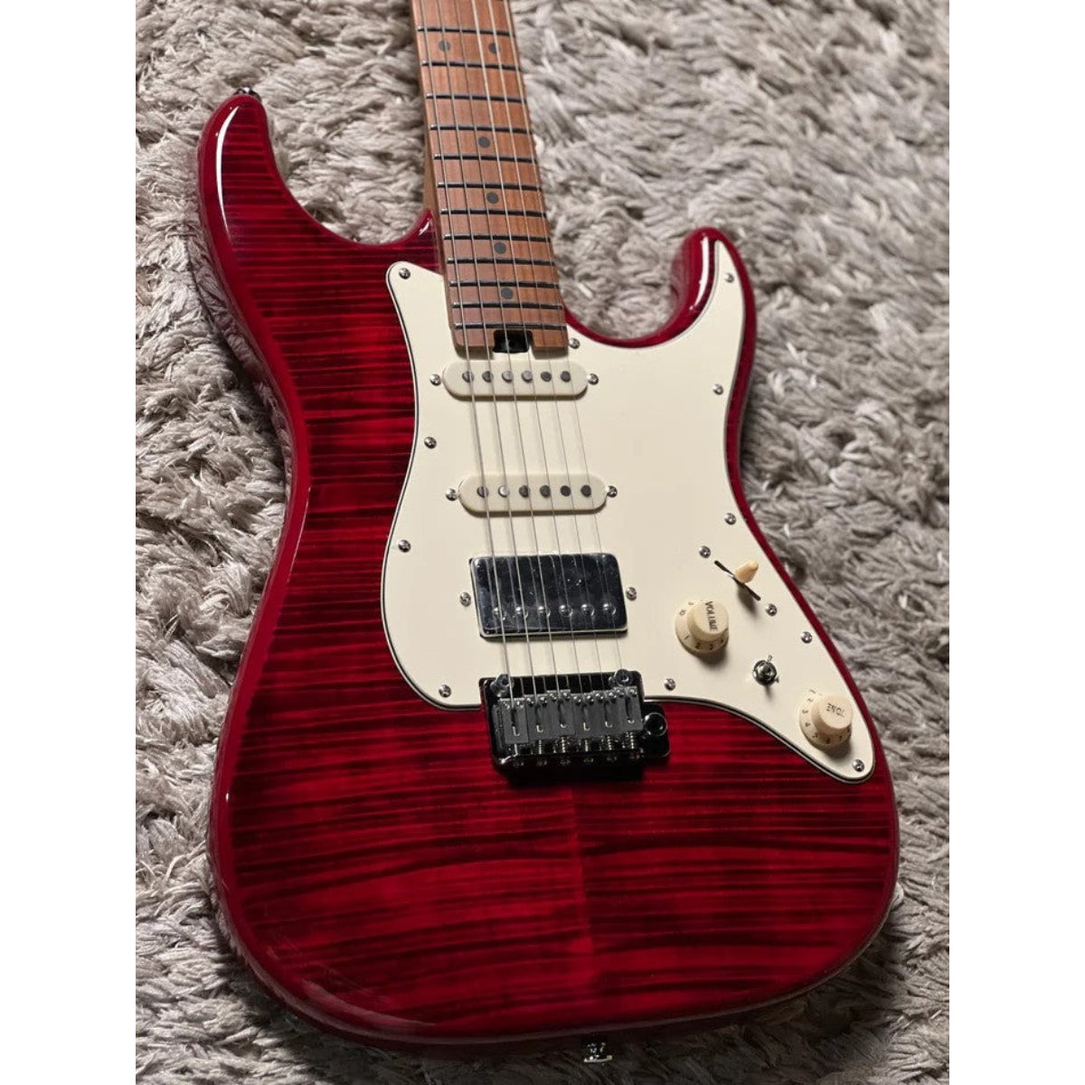 Đàn Guitar Điện Soloking MS11 Classic MKII, Roasted Maple FB, 5A Flame Top, Transparent Red Nafiri Special Run