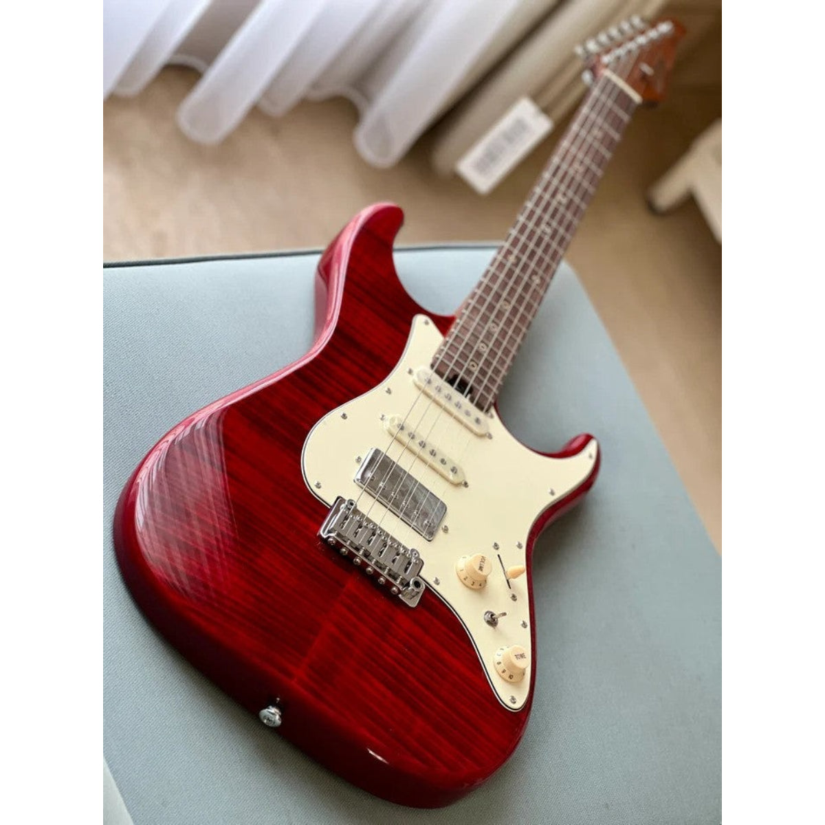 Đàn Guitar Điện Soloking MS11 Classic MKII, Rosewood FB, 5A Flame Top, Transparent Red Nafiri Special Run