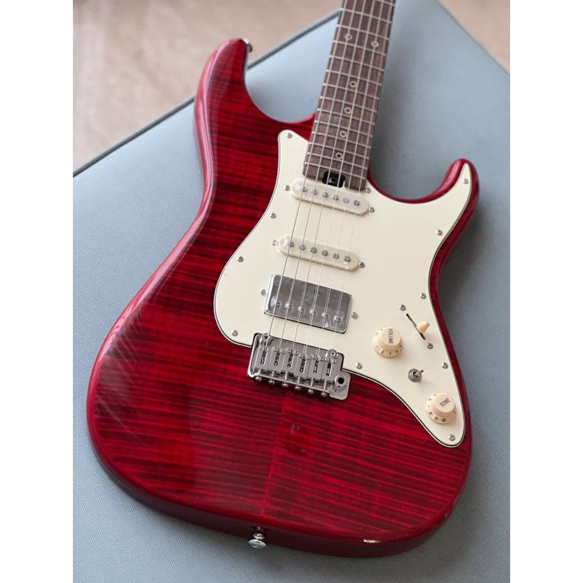 Đàn Guitar Điện Soloking MS11 Classic MKII, Rosewood FB, 5A Flame Top, Transparent Red Nafiri Special Run