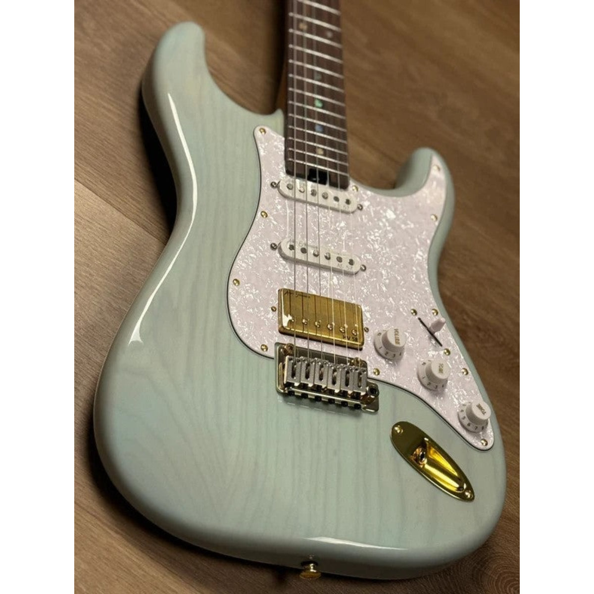 Đàn Guitar Điện Soloking MS1 ASH Artisan, Rosewood FB, Transparent Ice Blue JESCAR