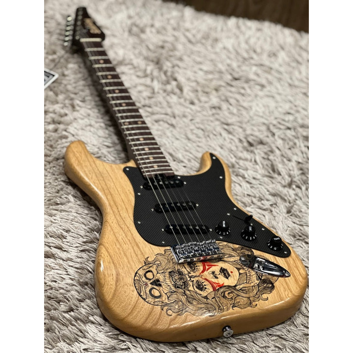 Đàn Guitar Điện Soloking MS1 Artisan Lightweight Ash Hand Painted Girly Face