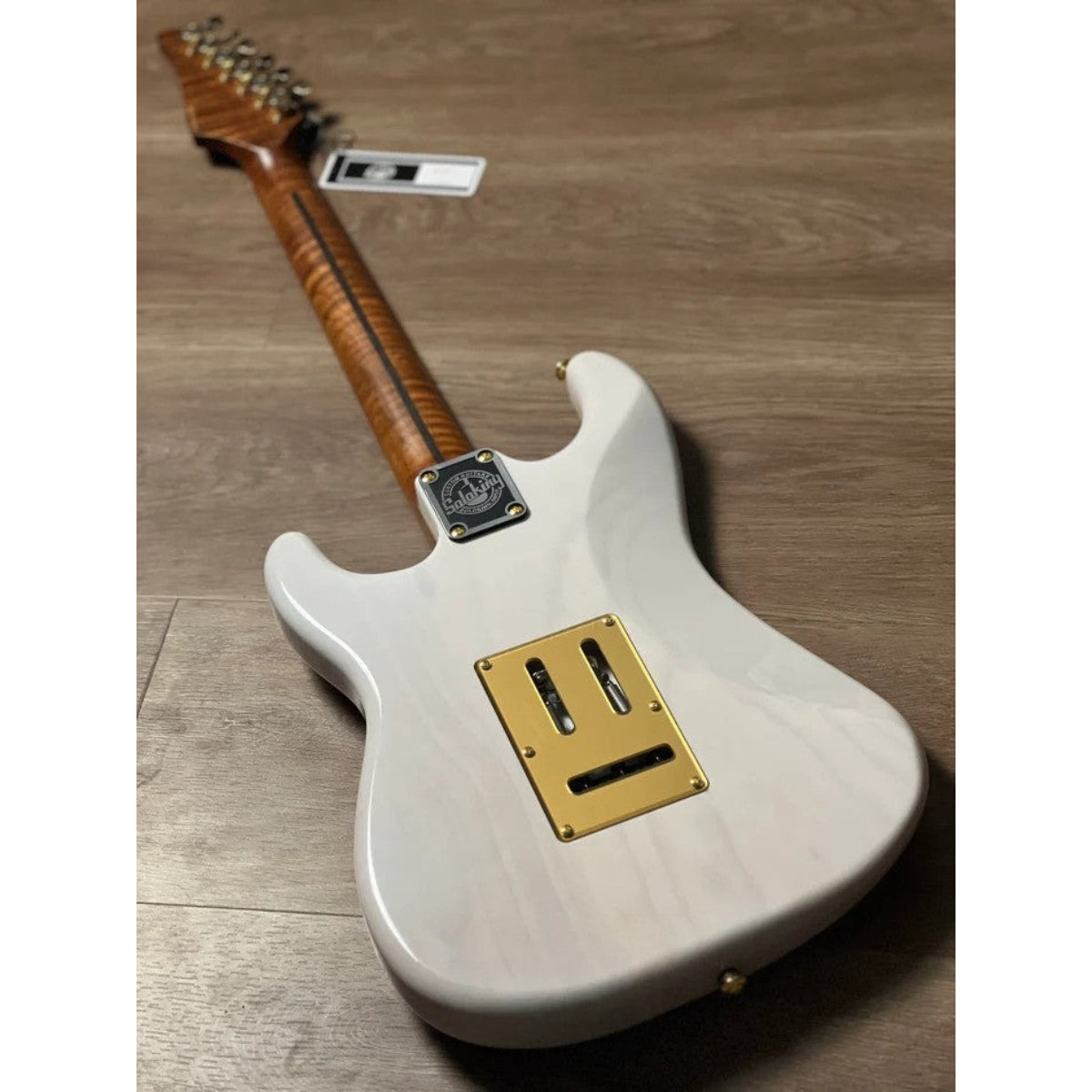 Đàn Guitar Điện Soloking MS1 Artisan, Roasted Flame Maple Neck, White Blonde Nafiri Special Run JESCAR