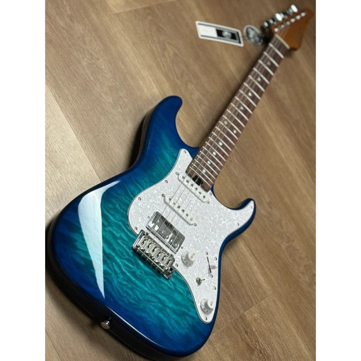 Đàn Guitar Điện Soloking MS1 Classic 22 HSS Quilt, Rosewood FB, Aquamarine Nafiri Special Run