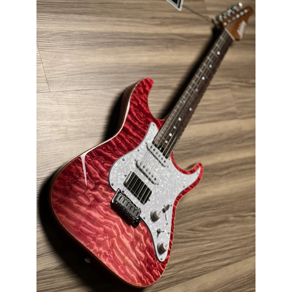 Đàn Guitar Điện Soloking MS1 Classic 22 HSS Quilt, Rosewood FB, Strawberry Wakesurf JESCAR