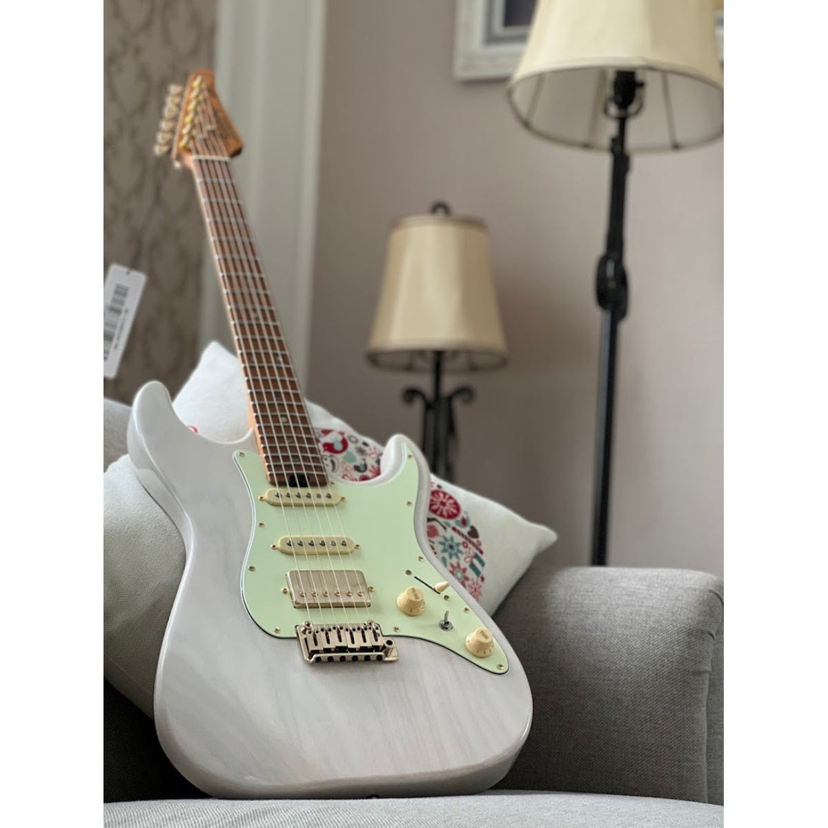 Đàn Guitar Điện Soloking MS1 Classic Ash FMN, Roasted Flame Maple Neck, White Blonde Nafiri Special Run