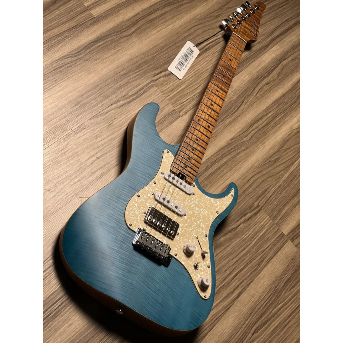 Đàn Guitar Điện Soloking MS1 Classic Flat Top FMN, Roasted Flame Maple Neck, Jeans Pacific Blue