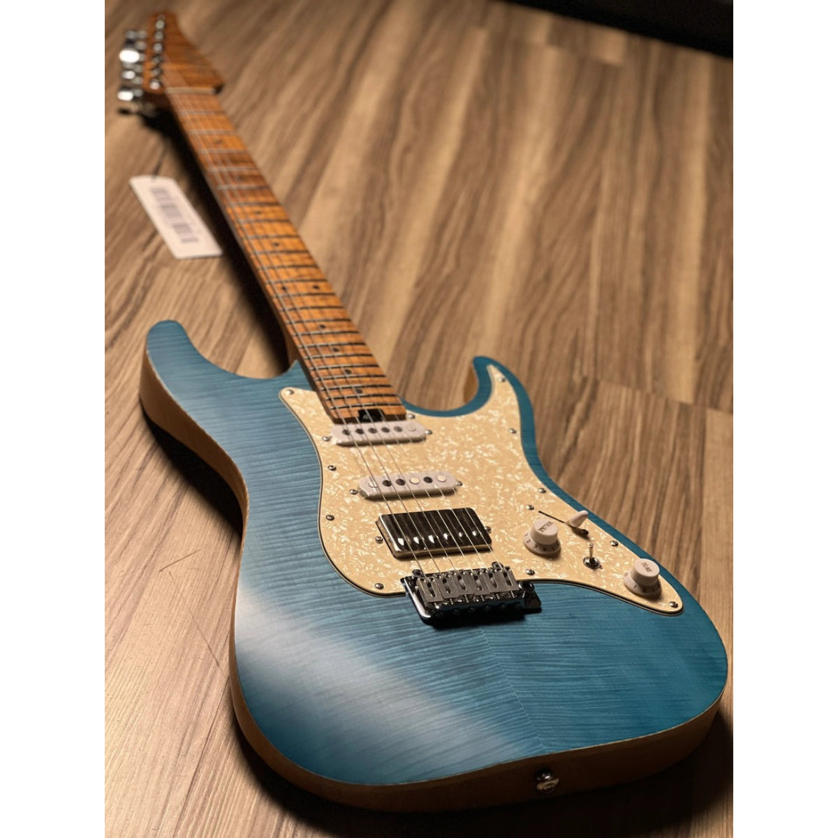 Đàn Guitar Điện Soloking MS1 Classic Flat Top FMN, Roasted Flame Maple Neck, Jeans Pacific Blue
