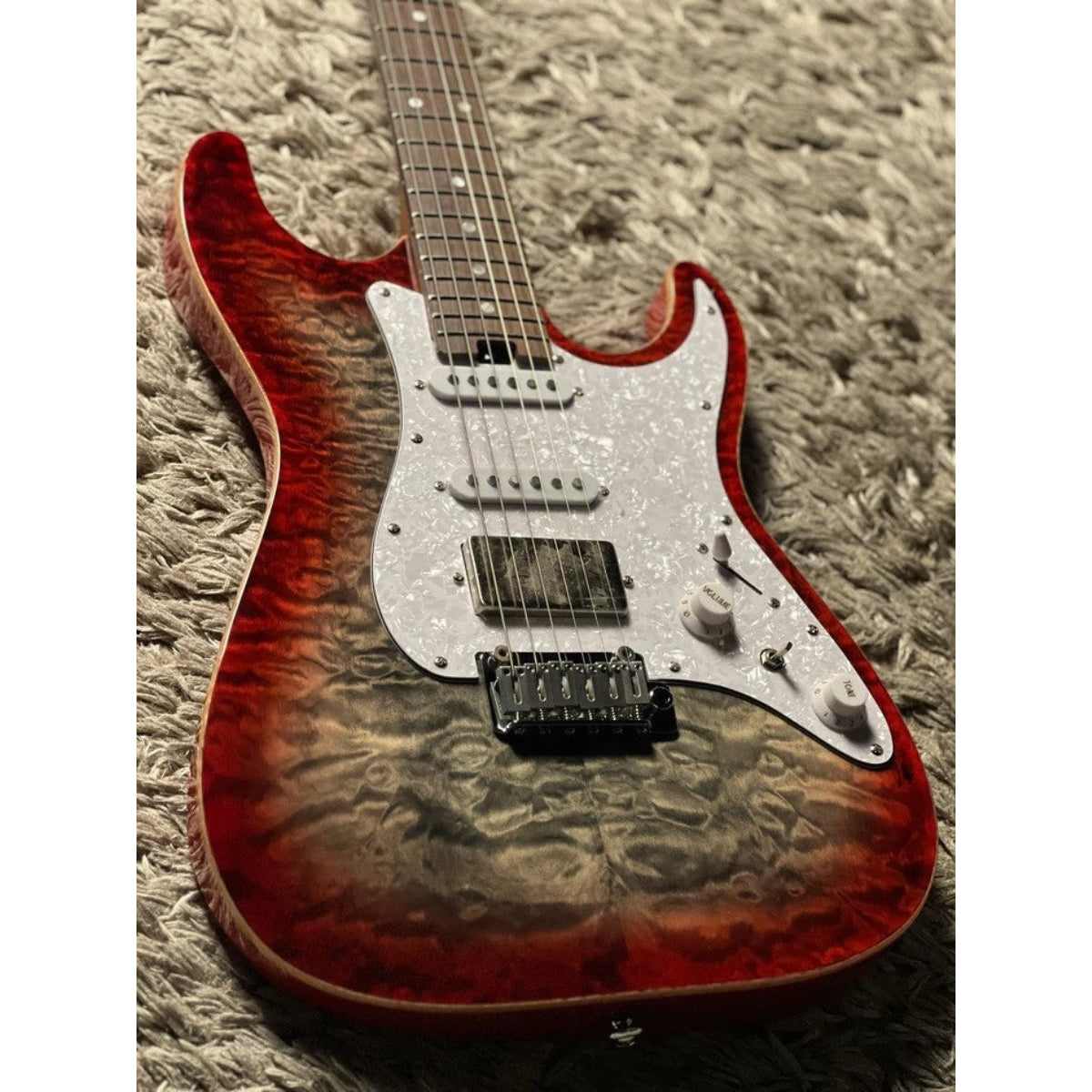Đàn Guitar Điện Soloking MS1 Classic MKII Flat Top, Sapphire Red Burst Nafiri Special Run