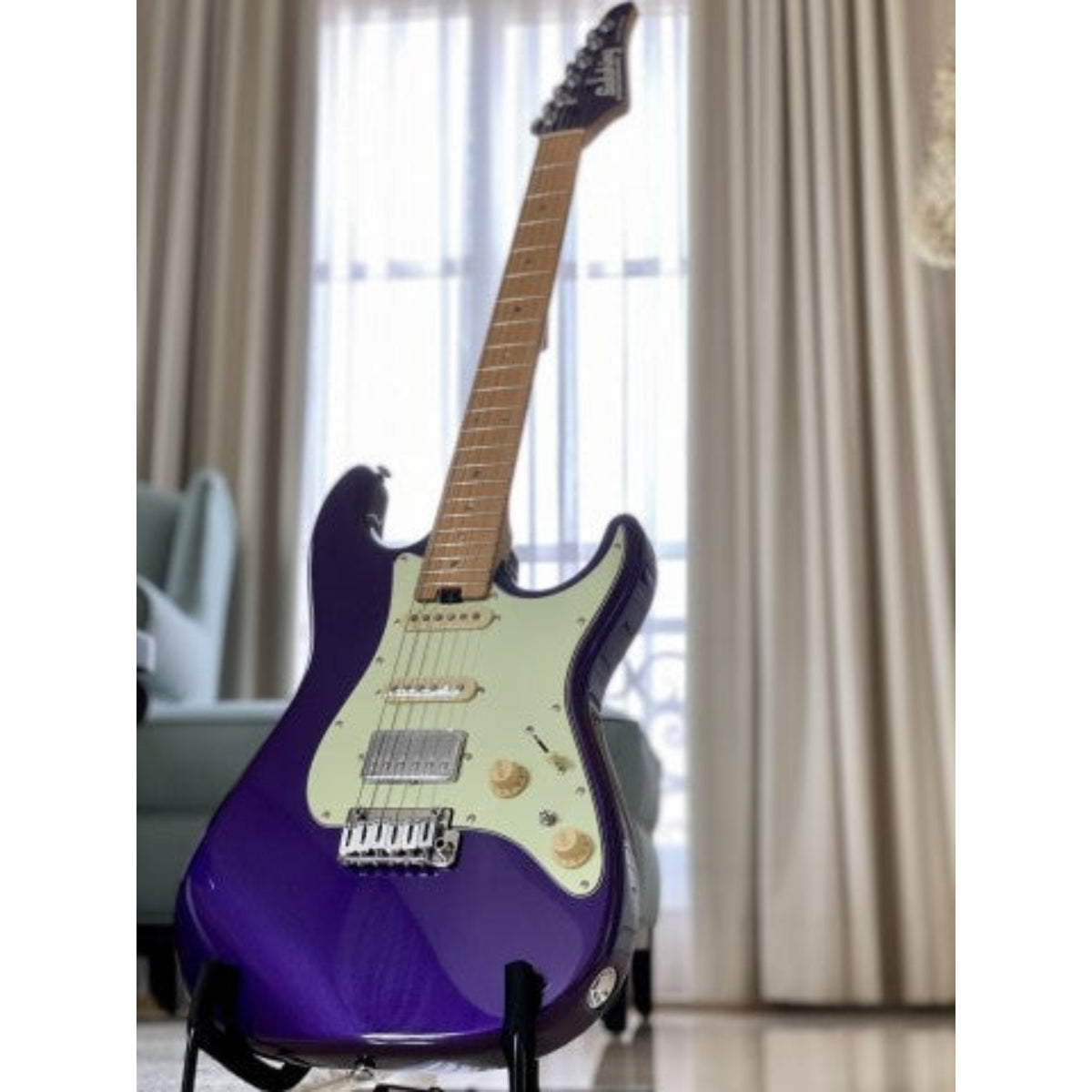 Đàn Guitar Điện Soloking MS1 Classic MKII, Roasted Maple FB, Roasted Maple Neck, Purple Sparkle