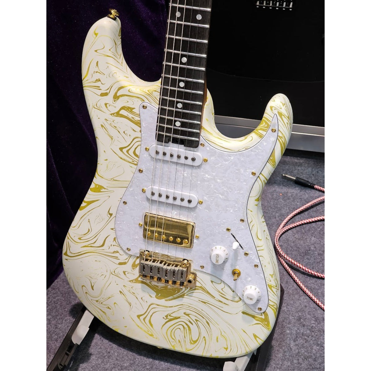 Đàn Guitar Điện Soloking MS1 Classic MKII, White Gold Marble Nafiri Special Run