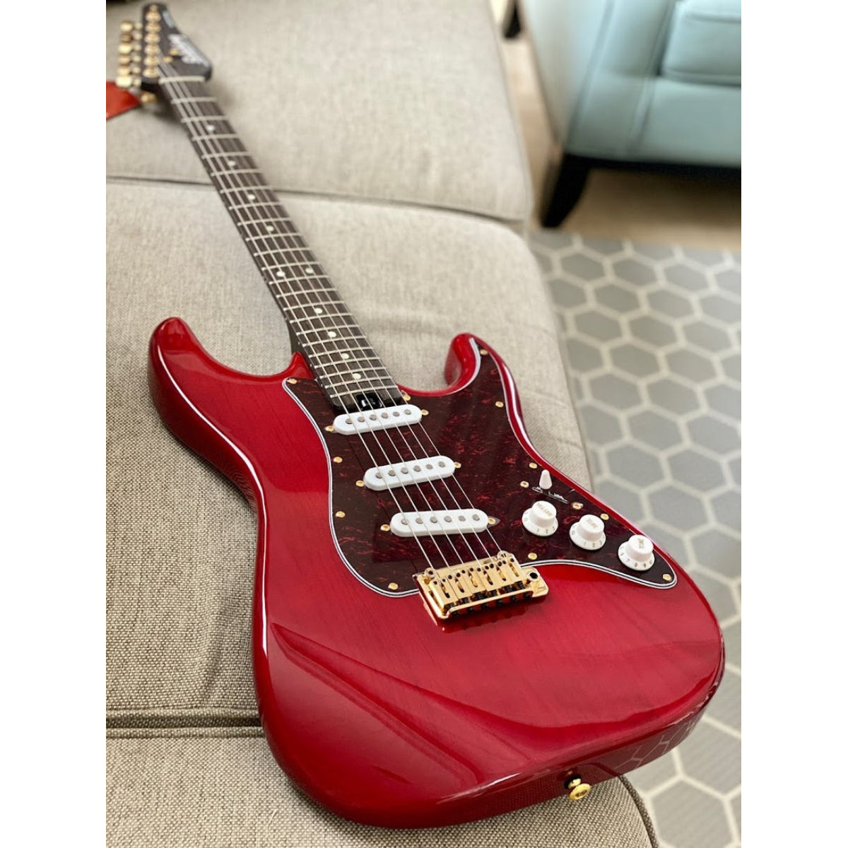 Đàn Guitar Điện Soloking MS1 Classic SSS ASH, One Piece Rosewood Neck, Crimson Red Nafiri Special Run